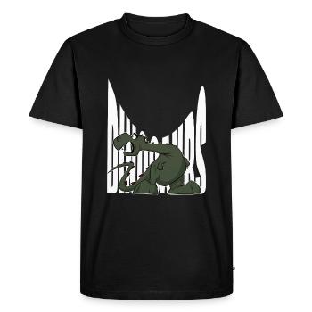 funny Dino Shirt, Dinosaurs, Kids, Stickers - Men's Premium Organic T-Shirt - black - Front - Nico (187cm)