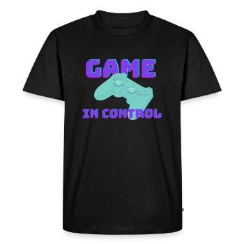 GAME in Control - T-shirt Premium bio Homme - noir - Devant - Nico (187cm)