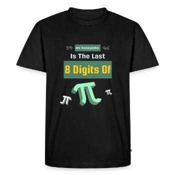 Mon mot de passe est les 8 derniers chiffres de Pi Cool - T-shirt Premium bio Homme - noir - Devant - Nico (187cm)