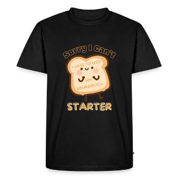 Désolé, je ne peux pas avoir à nourrir mon levain - T-shirt Premium bio Homme - noir - Devant - Nico (187cm)