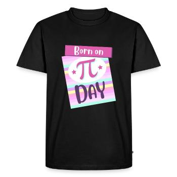 Né le jour de Pi Big Pi Symbol Awesome 3.14 Pi Day - T-shirt Premium bio Homme - noir - Devant - Nico (187cm)