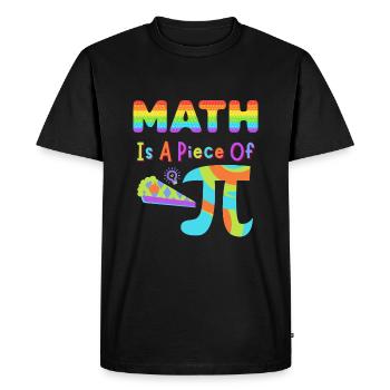 Pi Day 2023 Math est un morceau de lettres arc-en-ciel Pi - T-shirt Premium bio Homme - noir - Devant - Nico (187cm)