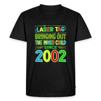 Laser Tag faisant ressortir l’enfant intérieur des années - T-shirt Premium bio Homme - noir - Devant - Nico (187cm)