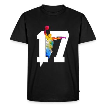 NUMBER 17 BASKETBALL 17TH BIRTHDAY - Men's Premium Organic T-Shirt - black - Front - Nico (187cm)