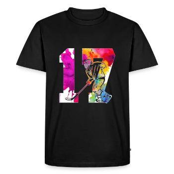 NUMBER 17 HOCKEY 17TH BIRTHDAY - Men's Premium Organic T-Shirt - black - Front - Nico (187cm)
