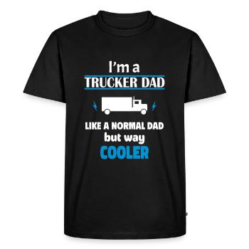I'm a trucker dad - Men's Premium Organic T-Shirt - black - Front - Nico (187cm)