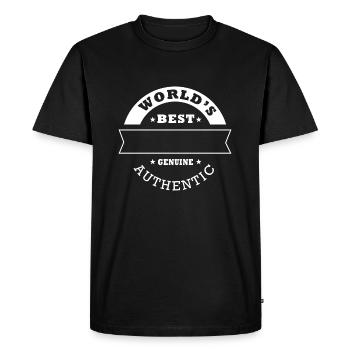Prénom world s best cadeau personnalié - T-shirt Premium bio Homme - noir - Devant - Nico (187cm)