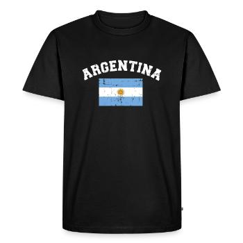 Argentina - Men's Premium Organic T-Shirt - black - Front - Nico (187cm)