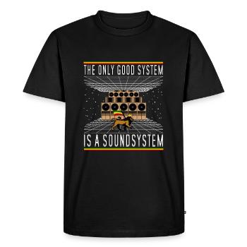 Dub Reggae Soundsystem Lion - T-shirt Premium bio Homme - noir - Devant - Nico (187cm)