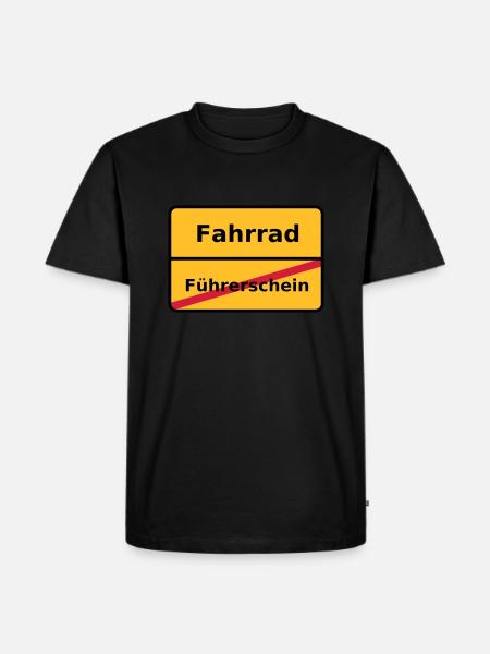 Fahrrad - Männer Premium Bio T-Shirt - Schwarz