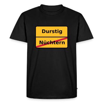 Assoiffé - T-shirt Premium bio Homme - noir - Devant - Nico (187cm)