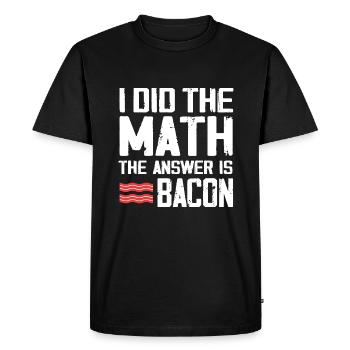 I have the math The answer is bacon - Men's Premium Organic T-Shirt - black - Front - Nico (187cm)