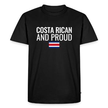 Drapeau du Costa Rica et fier du Costa Rica - T-shirt Premium bio Homme - noir - Devant - Nico (187cm)