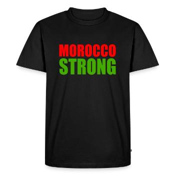 Morocco strong - T-shirt Premium bio Homme - noir - Devant - Nico (187cm)
