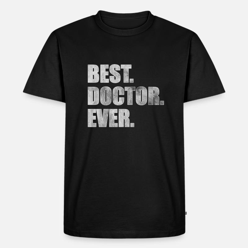 Arzt - Männer Premium Bio T-Shirt - Schwarz