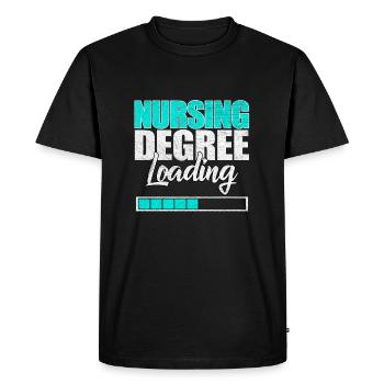 Infirmière - T-shirt Premium bio Homme - noir - Devant - Nico (187cm)