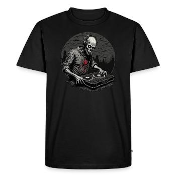 Zombie DJ - T-shirt Premium bio Homme - noir - Devant - Nico (187cm)