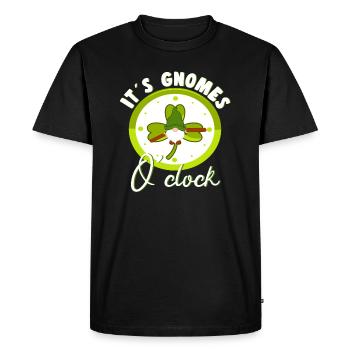 Ses Gnomes OClock Loverleaf Yard Garden Gnome - T-shirt Premium bio Homme - noir - Devant - Nico (187cm)