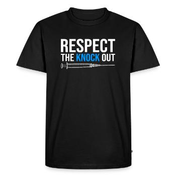 Respect The Knock Out Infirmière anesthésiste Anesthésie - T-shirt Premium bio Homme - noir - Devant - Nico (187cm)