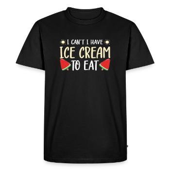 Je ne peux pas avoir de crème glacée pour manger un dessert gelato - T-shirt Premium bio Homme - noir - Devant - Nico (187cm)