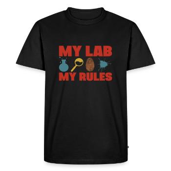 My Lab My Rules forensic science teacher gift idea - Men's Premium Organic T-Shirt - black - Front - Nico (187cm)