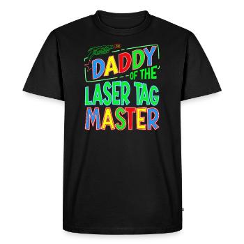Papa Du Laser Tag Birthday Boy Master - T-shirt Premium bio Homme - noir - Devant - Nico (187cm)