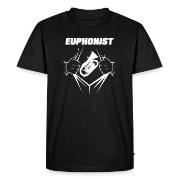Euphoniste Baryton Bass Gifts - T-shirt Premium bio Homme - noir - Devant - Nico (187cm)