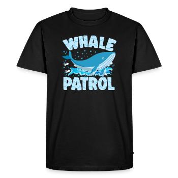 Whale Patrol Funny Whales Lover Marine Scientist - T-shirt Premium bio Homme - noir - Devant - Nico (187cm)