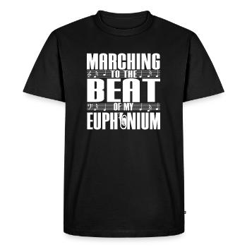 Marching au rythme de mon Euphonium Baryton Bass - T-shirt Premium bio Homme - noir - Devant - Nico (187cm)