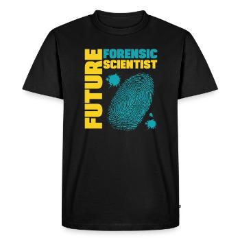 Futur criminalistique Criminologie médico-légale - T-shirt Premium bio Homme - noir - Devant - Nico (187cm)