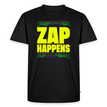 Zap Happens Laser Tag Player Funny Gift Idea - Men's Premium Organic T-Shirt - black - Front - Nico (187cm)