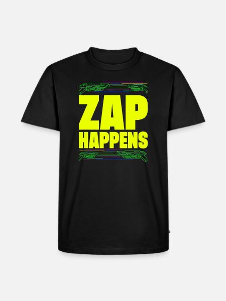 Zap Happens Laser Tag Player Funny Gift Idea - Men's Premium Organic T-Shirt - black