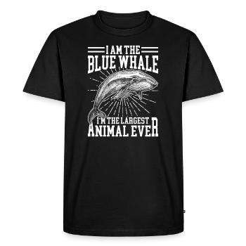 Je suis le plus grand biologiste animal de baleine bleue de tous les temps - T-shirt Premium bio Homme - noir - Devant - Nico (187cm)