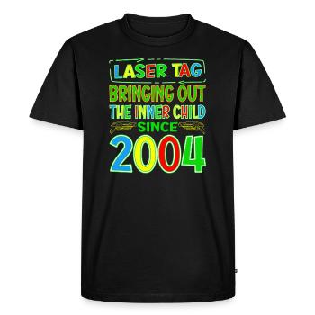 Laser Tag faisant ressortir l’enfant intérieur des années - T-shirt Premium bio Homme - noir - Devant - Nico (187cm)