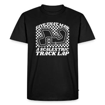 Give The Man A Scalextric Track Lap Slotcar - Men's Premium Organic T-Shirt - black - Front - Nico (187cm)