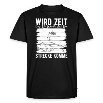 Slotracing Wird Zeit Auf Die Strecke Zu Kommen - Männer Premium Bio T-Shirt - Schwarz - Vorne - Nico (187cm)