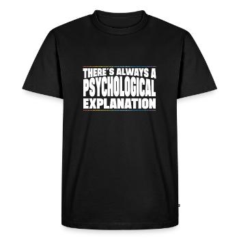 Psychological Explanation Professional Forensic - Men's Premium Organic T-Shirt - black - Front - Nico (187cm)