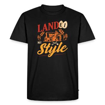 Jeune fermier Country Bumpkins avec des agriculteurs de style - T-shirt Premium bio Homme - noir - Devant - Nico (187cm)