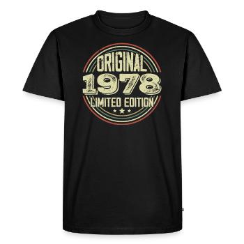1978 Birthday Parties, A Legendary Vintage - Men's Premium Organic T-Shirt - black - Front - Nico (187cm)