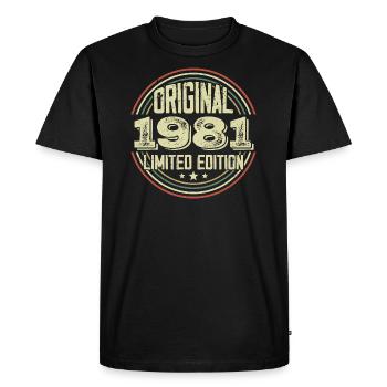 1981 Birthday Parties, a legendary vintage - Men's Premium Organic T-Shirt - black - Front - Nico (187cm)