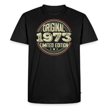 1973 Birthday Parties, a legendary vintage - Men's Premium Organic T-Shirt - black - Front - Nico (187cm)