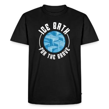 Bain de glace à l’eau glacée pour l’idée cadeau courageuse - T-shirt Premium bio Homme - noir - Devant - Nico (187cm)