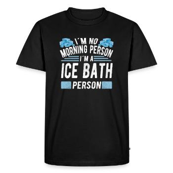 Eau glacée Pas de personne du matin Bain de glace Personne - T-shirt Premium bio Homme - noir - Devant - Nico (187cm)