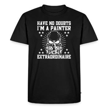 House Painter Hilarious Designs Unique Gifts - Men's Premium Organic T-Shirt - black - Front - Nico (187cm)