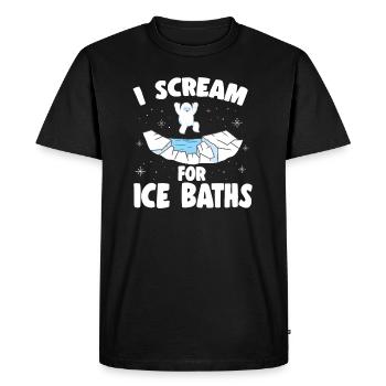 Eau glacée je crie pour les bains de glace idée cadeau - T-shirt Premium bio Homme - noir - Devant - Nico (187cm)