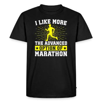 Coureur de fond et entraîneur de cross-country - Cross unique - T-shirt Premium bio Homme - noir - Devant - Nico (187cm)