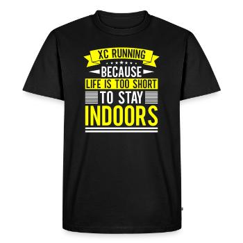 Run Country Runner et entraîneur de cross-country - Cross unique - T-shirt Premium bio Homme - noir - Devant - Nico (187cm)