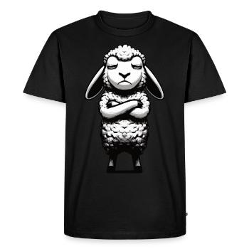 mouton berger de moutons éleveur de moutons troupeau de moutons - T-shirt Premium bio Homme - noir - Devant - Nico (187cm)