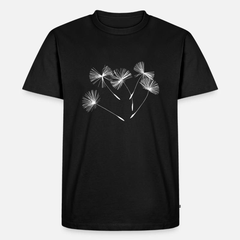Pusteblume - Männer Premium Bio T-Shirt - Schwarz