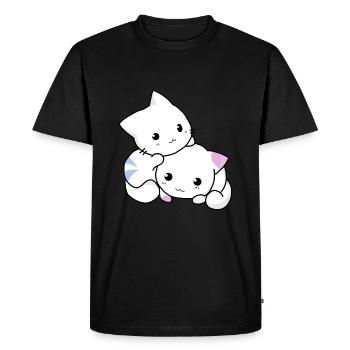 chatons - T-shirt Premium bio Homme - noir - Devant - Nico (187cm)
